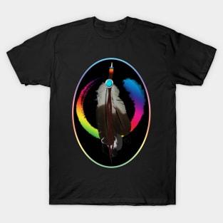 Pride Paint and Eagle Feathers T-Shirt